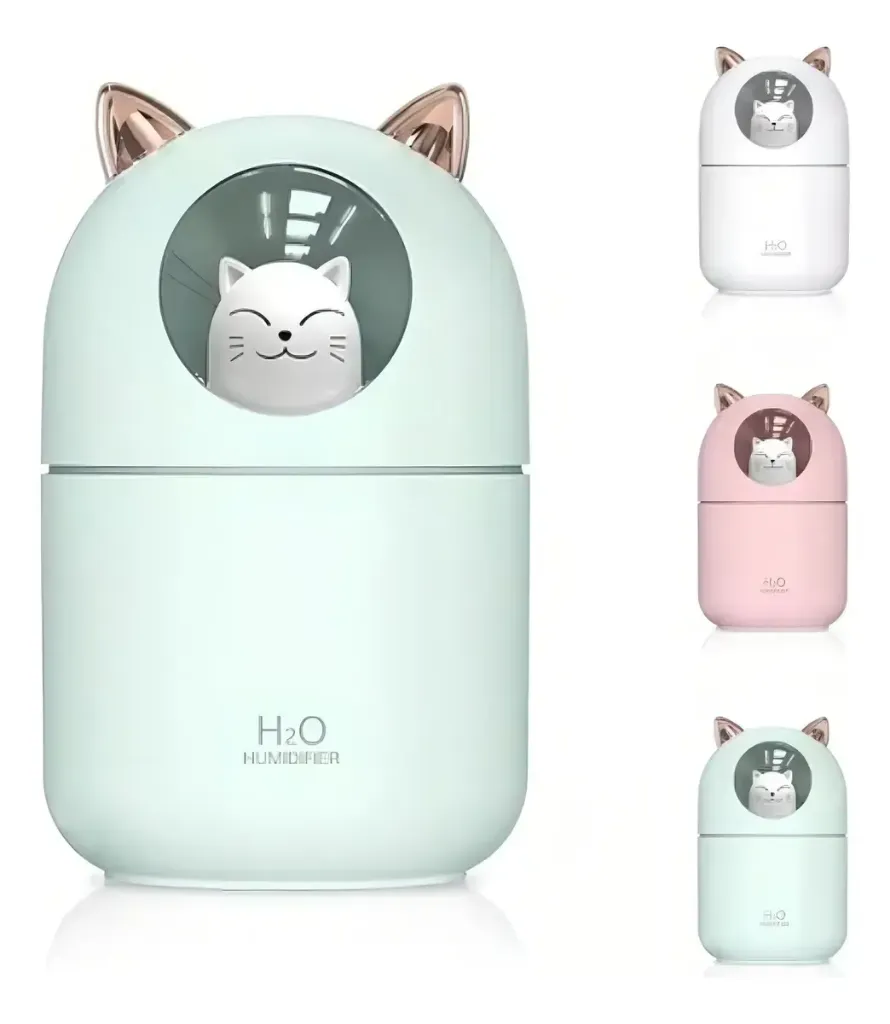 HUMIDIFICADOR GATO H2O DIFUSOR LAMPARA LED A205