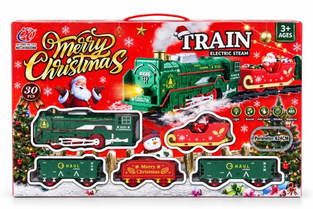 [BOD-JUG-057] TREN CLASICO NAVIDEÑO CON VAPOR Y LUCES 30 PCS