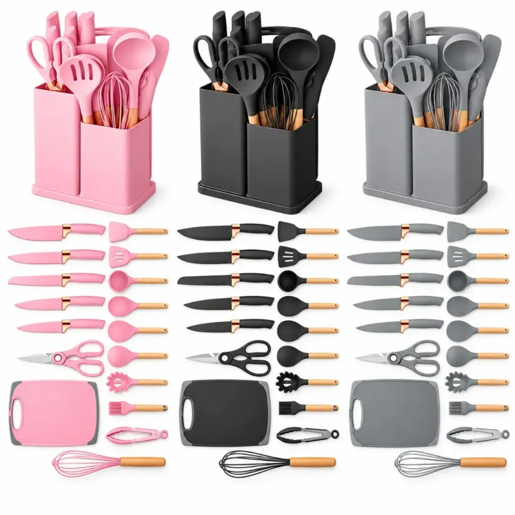 [UK0019] UTENSILIOS DE COCINA 19 PCS CAJA GRANDE