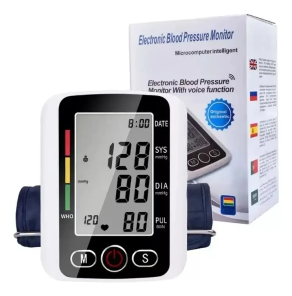 TENSIOMETRO DE BRAZO CAJA BLANCA ELECTRONIC BLOOD