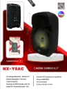CABINA PARLANTE DE 6.5 PULGADAS CON CABLE GRABADORA LUCES LED NX-Y6AC